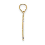 14k Yellow Gold Graduation Pendant, Graduate in Cap and Gown Holding Diploma, Unisex Academic Charm