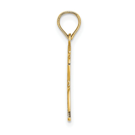 14k Yellow Gold Graduation Pendant, Graduate in Cap and Gown Holding Diploma, Unisex Academic Charm