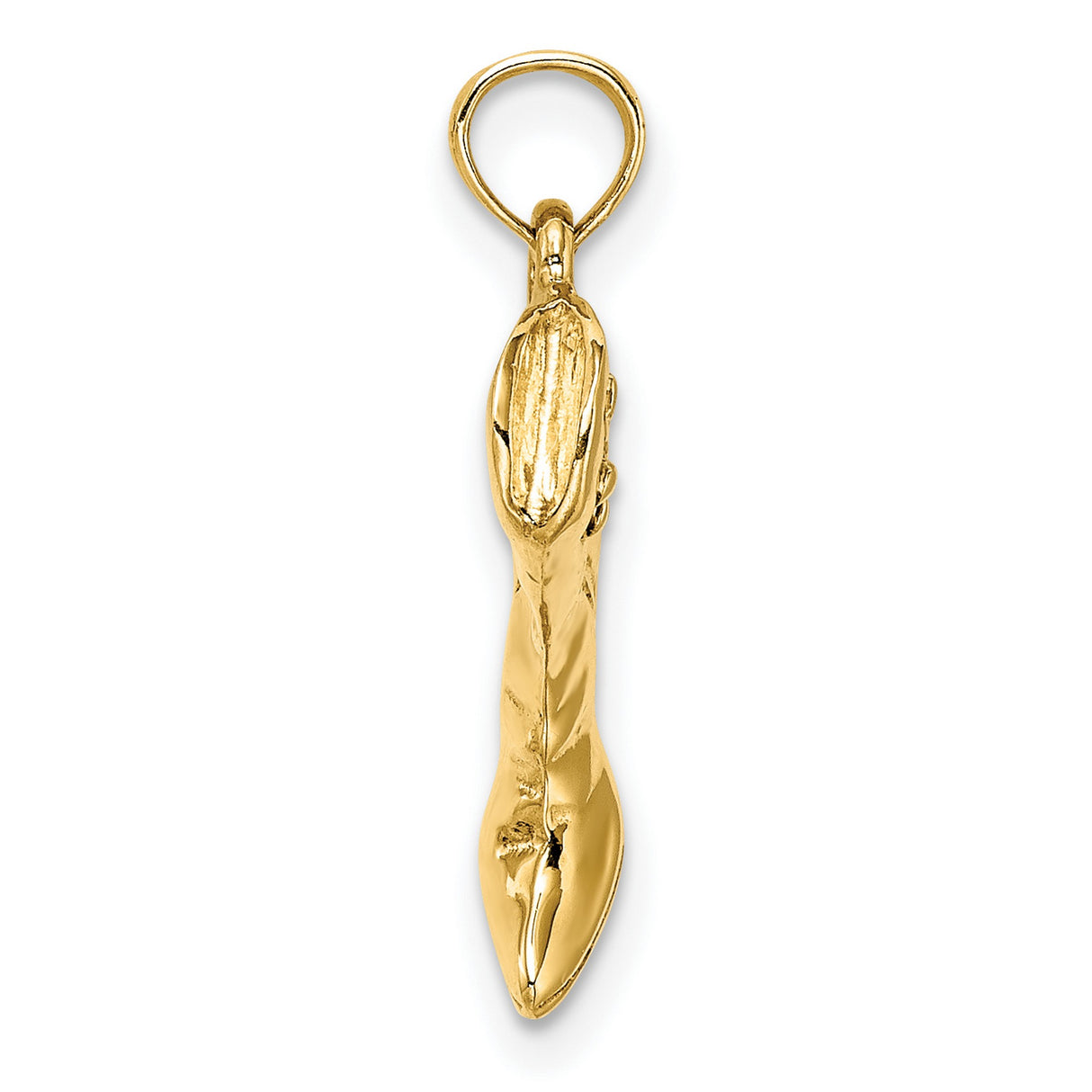 14k Yellow Gold Cowboy Boot Pendant with Floral Engraving, Western Style Charm