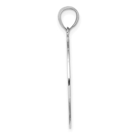 14k White Gold Round Pendant with Geometric Sunburst Cutout Design