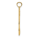 14k Yellow Gold Spoon Pendant, Miniature Polished Charm for Foodies and Chefs