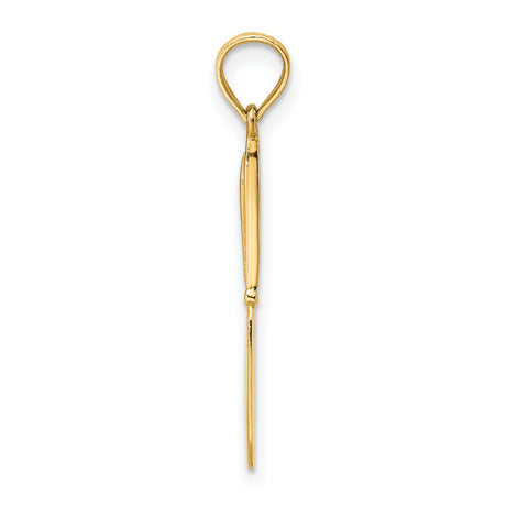 14k Yellow Gold Knife Pendant, Miniature Butter Knife Charm for Cooking Enthusiasts