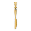 14k Yellow Gold Knife Pendant, Miniature Butter Knife Charm for Cooking Enthusiasts