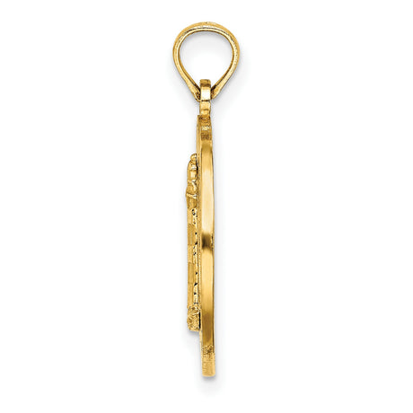 14k Yellow Gold Lighthouse Pendant, Boothbay Harbor Nautical Design, Coastal Charm