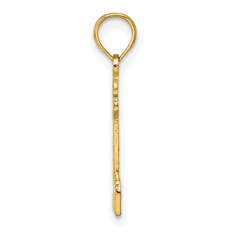14k Yellow Gold Lighthouse Pendant, Nautical Coastal Charm Symbolizing Guidance and Hope
