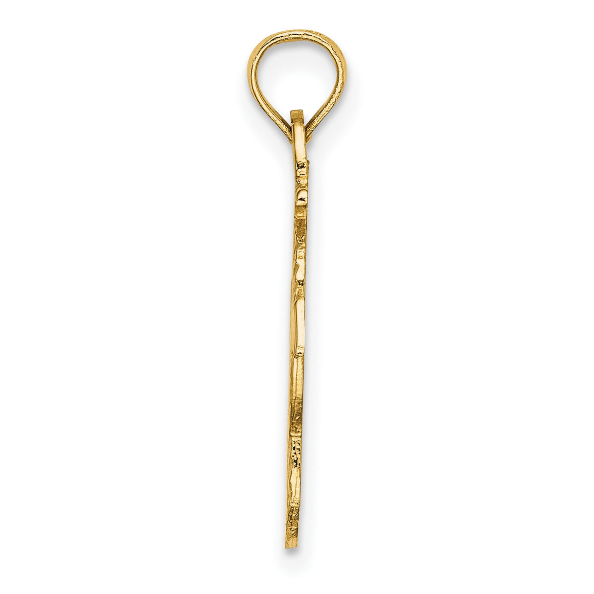 14k Yellow Gold Anchor Pendant with Nautical Rope Detail, Unisex Maritime Jewelry Charm