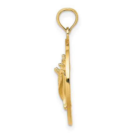 14k Yellow Gold Conch Shell Pendant, Cape May Nautical Charm, Coastal Beach Style Jewelry