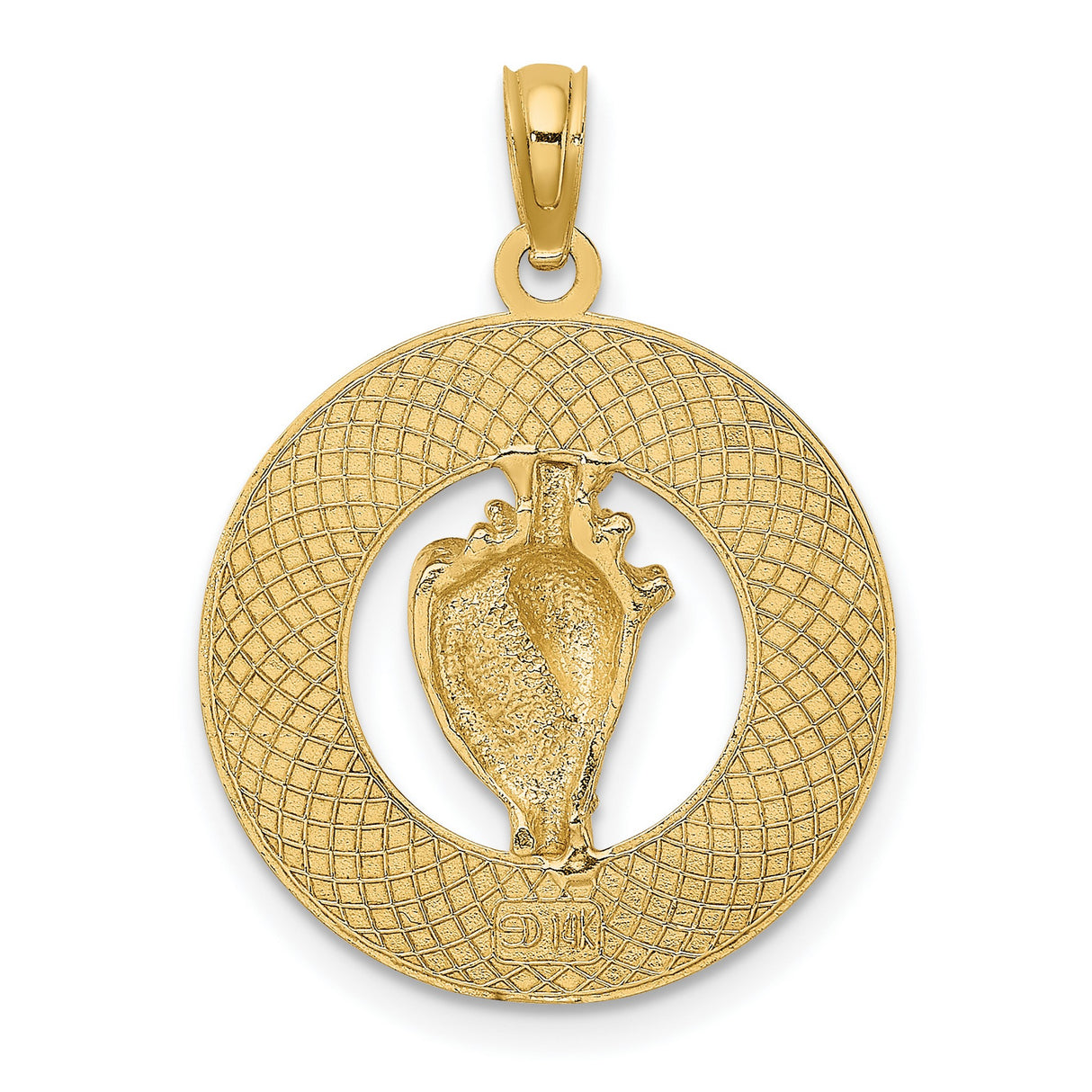 14k Yellow Gold Conch Shell Pendant, Cape May Nautical Charm, Coastal Beach Style Jewelry