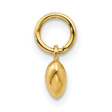 14k Yellow Gold Heart Pendant with Polished Finish, Classic Puffed Charm for Women
