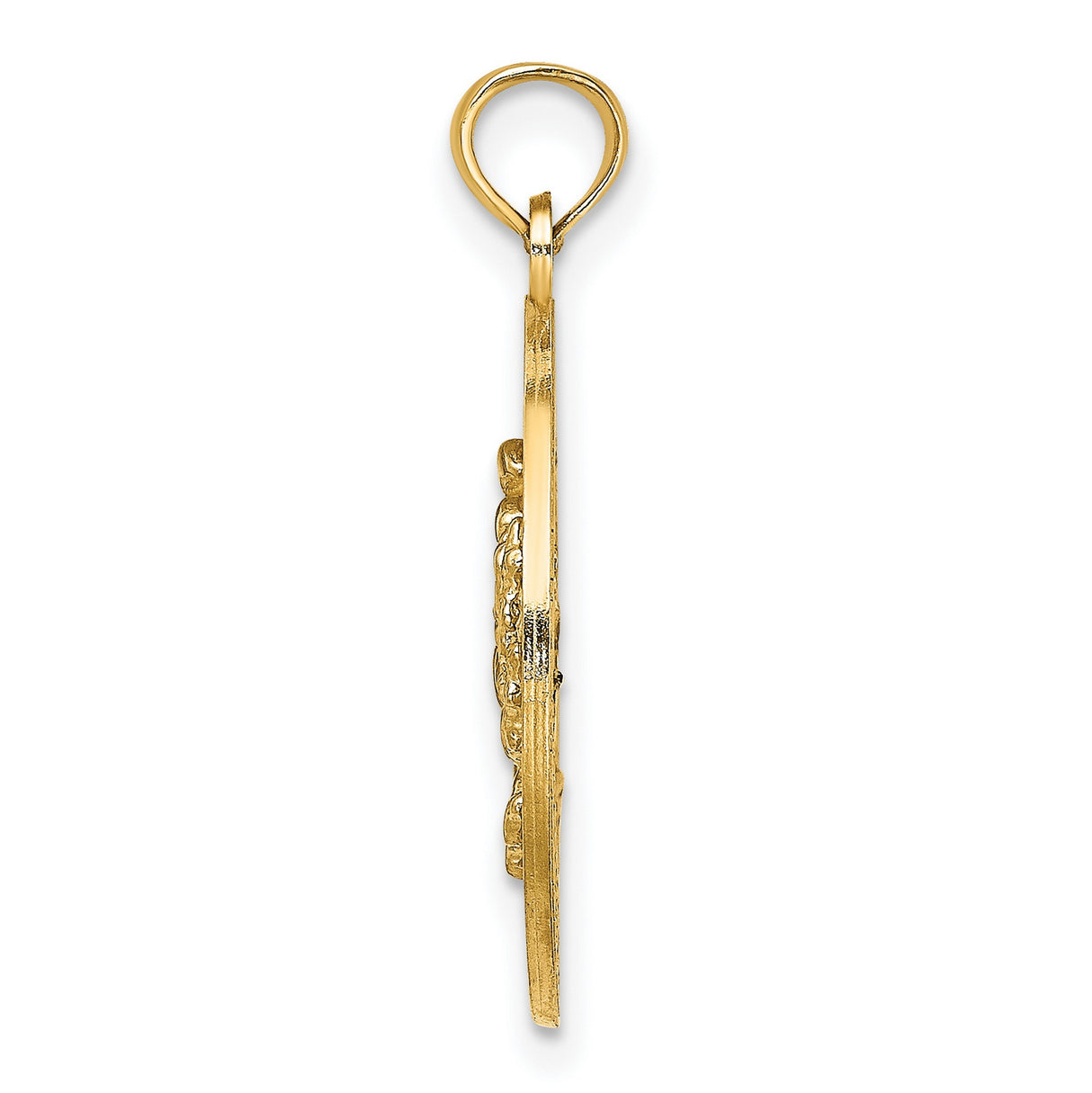 14k Yellow Gold Crab Pendant with Detailed Annapolis Maryland Nautical Design
