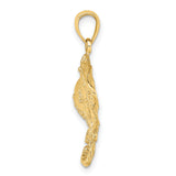 14k Yellow Gold Stingray Pendant, Nautical Ocean Life Charm, Nature-Inspired Jewelry for Men and Women