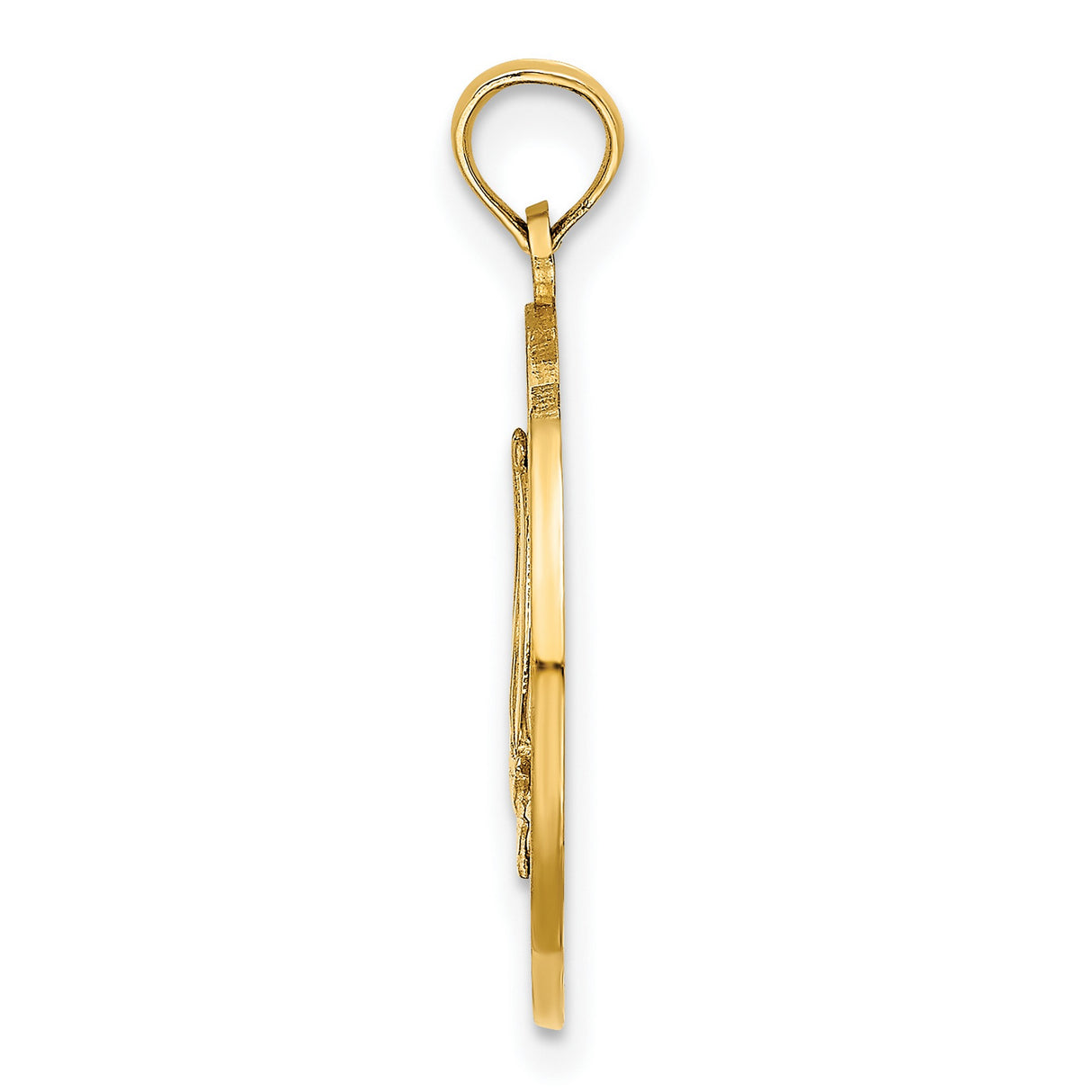 14k Yellow Gold Pendant with Newport Rhode Island Sailboat Medallion, Nautical Theme