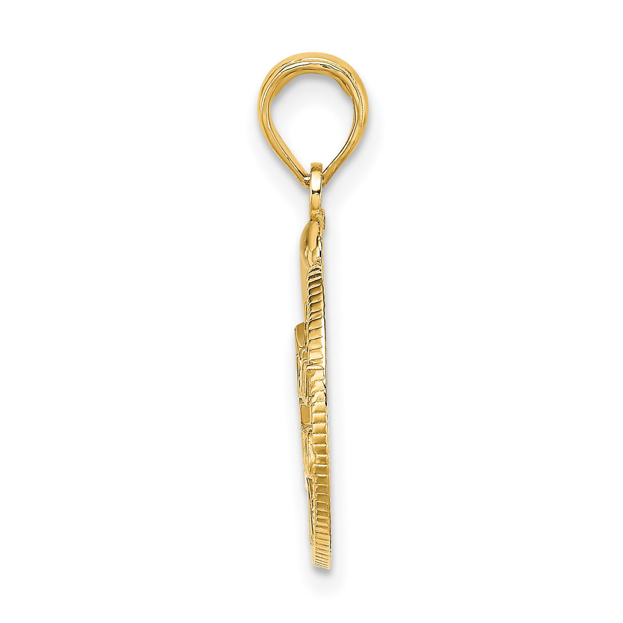 14k Yellow Gold Dolphin Pendant, Nassau Bahamas Charm, Tropical Marine Life Jewelry