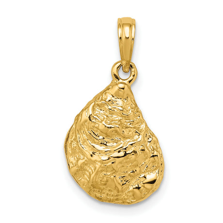 14k Yellow Gold Pendant, Nugget Style Textured Abstract Design for Men and Unisex Wear