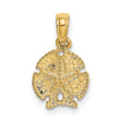 14k Yellow Gold Pendant with Textured Ancient Coin Design and Stylized Cross Motif