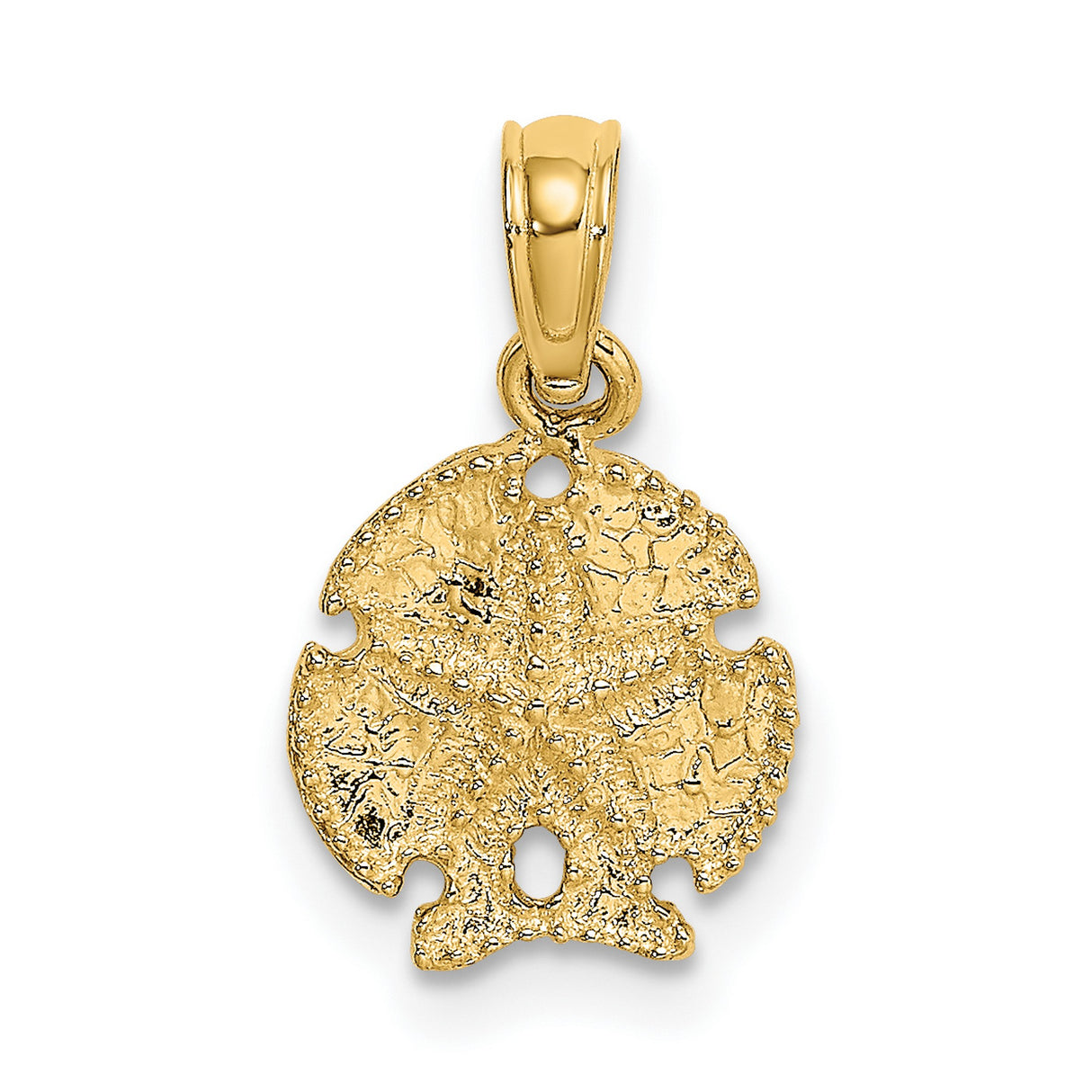 14k Yellow Gold Pendant with Textured Ancient Coin Design and Stylized Cross Motif