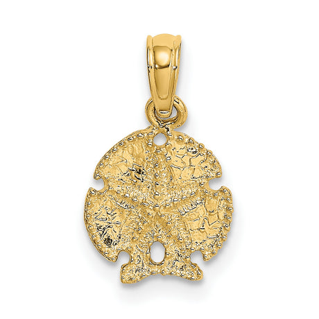 14k Yellow Gold Pendant with Textured Ancient Coin Design and Stylized Cross Motif