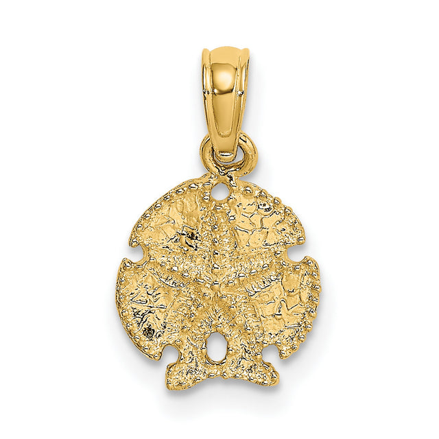 14k Yellow Gold Pendant with Textured Ancient Coin Design and Stylized Cross Motif