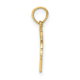 14k Yellow Gold Dolphin Pendant with Heart, Ocean-Themed Charm for Women or Unisex
