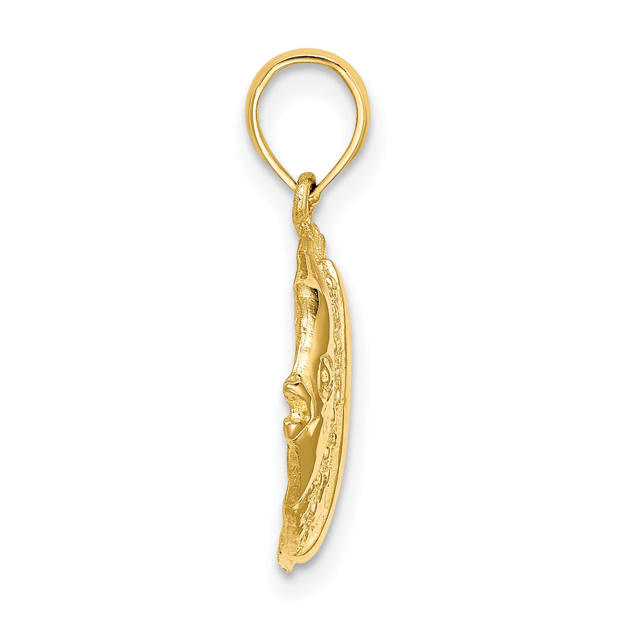 14k Yellow Gold Fish Pendant, Detailed Tropical Marine Life Charm, Nautical Beach Theme