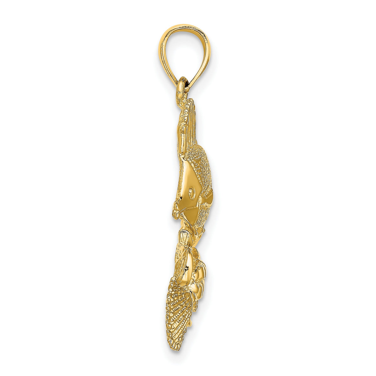 14k Yellow Gold Pendant with Sea Turtle, Starfish, Shells and Coral Reef Ocean Theme