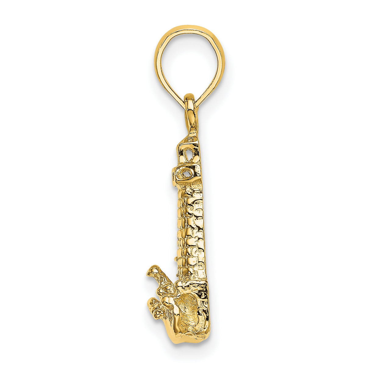 14k Yellow Gold Pendant with Lighthouse, Coastal Scene and Waves , Nautical Marine Charm