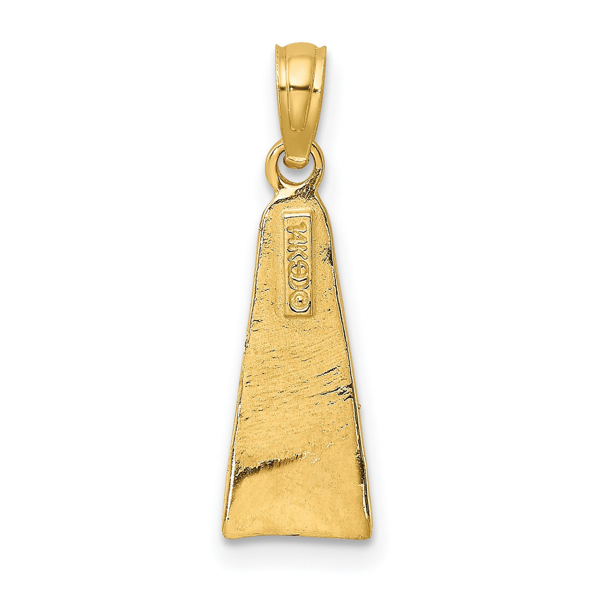 14k Yellow Gold Virgin Mary Pendant, Stylized Madonna in Prayer Religious Charm for Women