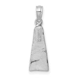 14k White Gold Virgin Mary Pendant, Religious Catholic Medal with Our Lady in Prayer