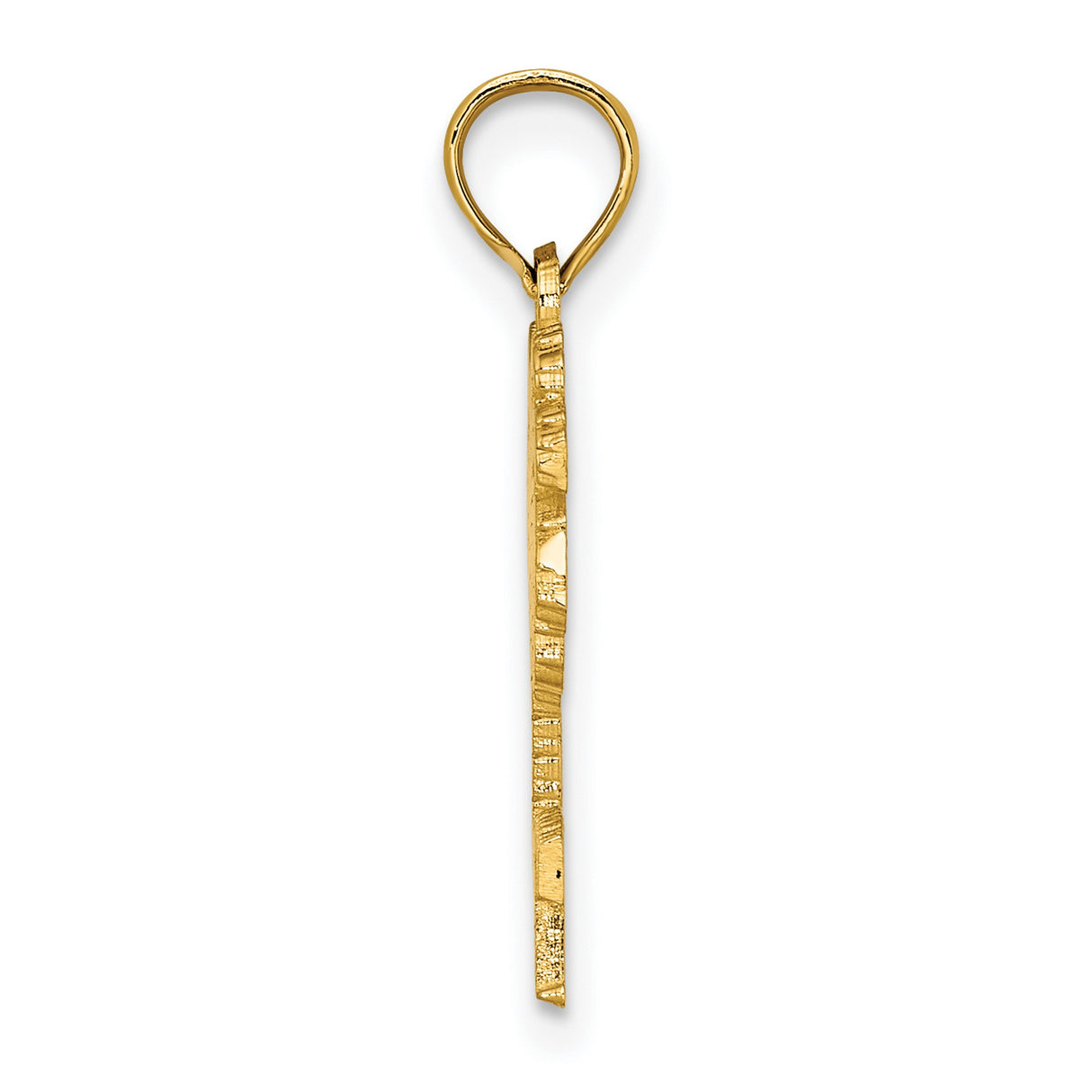 14k Yellow Gold Jamaica Pendant with Palm Tree Design, Tropical Island Charm