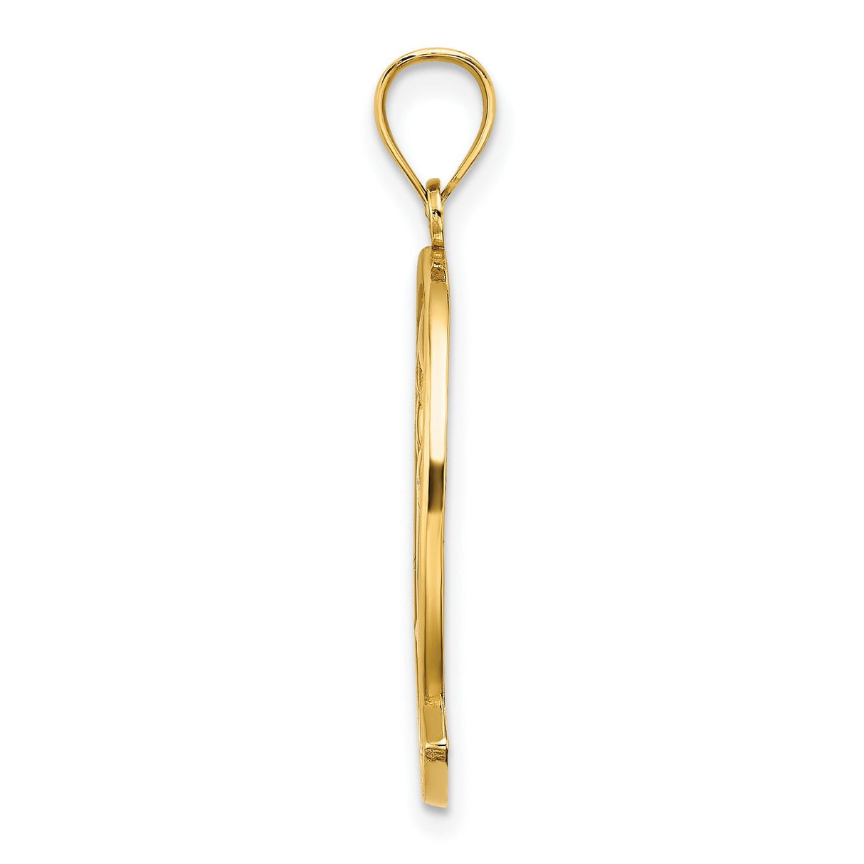 HAWAII Dolphins in Waves Charm Pendant in Real 14k Yellow Gold