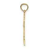 14k Yellow Gold Palm Tree Pendant with Tropical Design, Island Charm for Women or Unisex