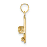 14k Yellow Gold Sandal Pendant with Roman Numerals, Spiritual Walk of Faith Theme
