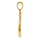 14k Yellow Gold Sailing Ship Pendant, Nautical Tall Ship Design, Maritime Style for Men or Unisex