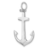 14k White Gold Anchor Pendant, Nautical Cross Design, Christian Symbol of Hope and Faith