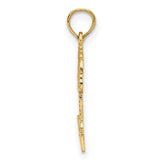 14k Yellow Gold Palm Tree Pendant, Tropical Island Charm for Women or Unisex