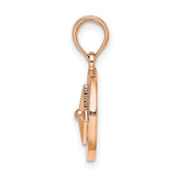 14k White and Rose Gold Compass Pendant with Star Center and Directional Engraving