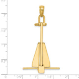 14k Yellow Gold Sailboat Pendant with Detailed Sail and Mast, Nautical Charm