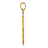 14k Yellow Gold Dolphin Pendant, Double Dolphin Charm, Ocean Animal Coastal Jewelry