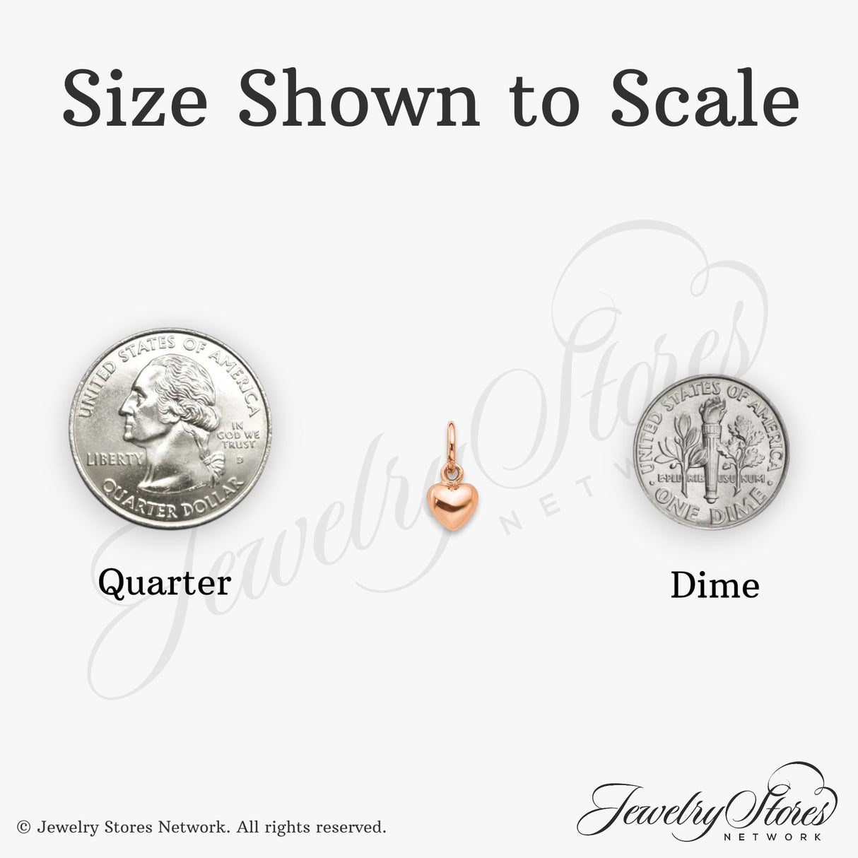 14k Rose Gold Heart Pendant, Polished Finish Romantic Charm Jewelry for Women