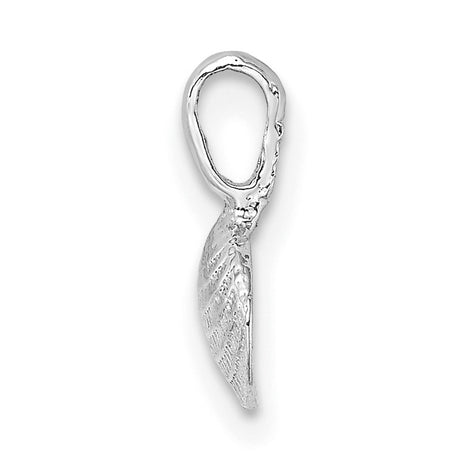14k White Gold Scallop Shell Pendant, Camino de Santiago, Nautical Beach Travel Jewelry