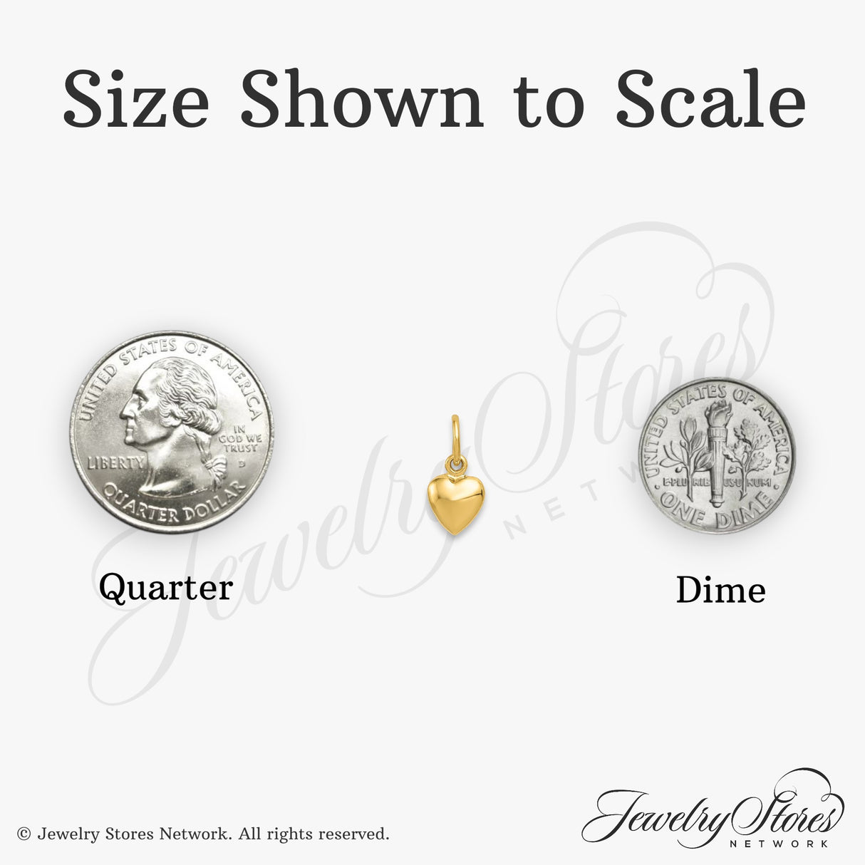 14k Yellow Gold Heart Charm Pendant, Polished Classic Heart Design for Women