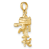 14k Yellow Gold Pendant, Drip Coffee Maker Design, Unisex Coffee Symbol Charm