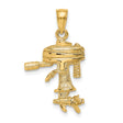 14k Yellow Gold Pendant, Drip Coffee Maker Design, Unisex Coffee Symbol Charm