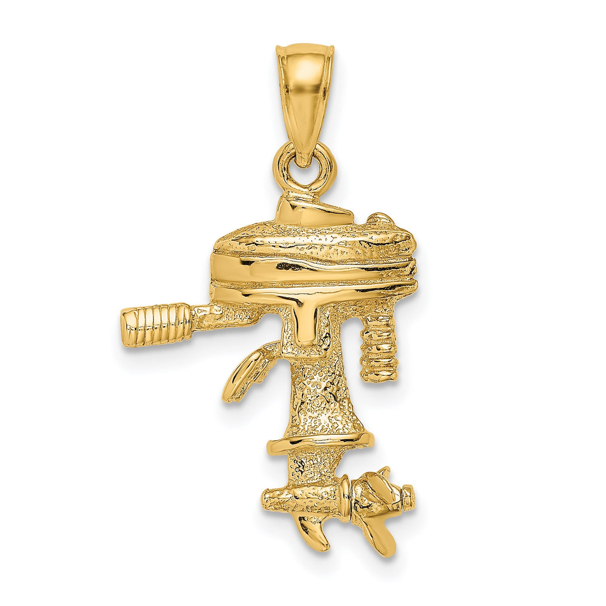 14k Yellow Gold Pendant, Drip Coffee Maker Design, Unisex Coffee Symbol Charm