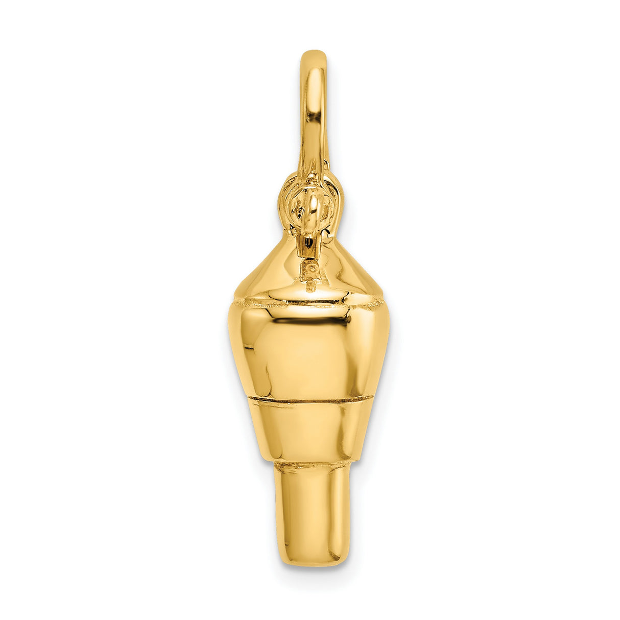 3-D Swivel Shackle Bail Charm Pendant in Real 14k Yellow Gold