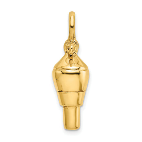 3-D Swivel Shackle Bail Charm Pendant in Real 14k Yellow Gold