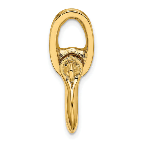 14k Yellow Gold Shackle Pendant, Polished U-Bolt Design, Nautical and Industrial Style for Men
