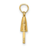 14k Yellow Gold Baseball Bat Pendant, Realistic Sports Jewelry for Men or Unisex Wear