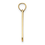 14k Yellow Gold Ocean City NJ Pendant, Rectangular New Jersey Charm, Coastal Travel Jewelry