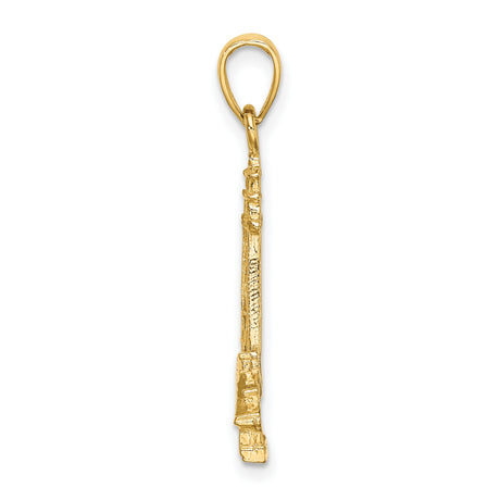 14k Yellow Gold Lighthouse Pendant with Coastal Cottage and Maritime Design